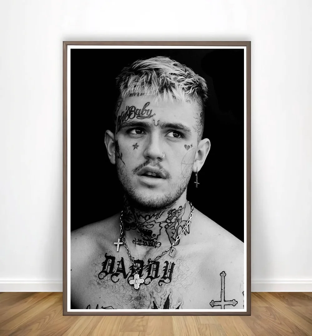 Постер музыкальный и принт Lil Peep Rap в стиле хип хоп художественная живопись