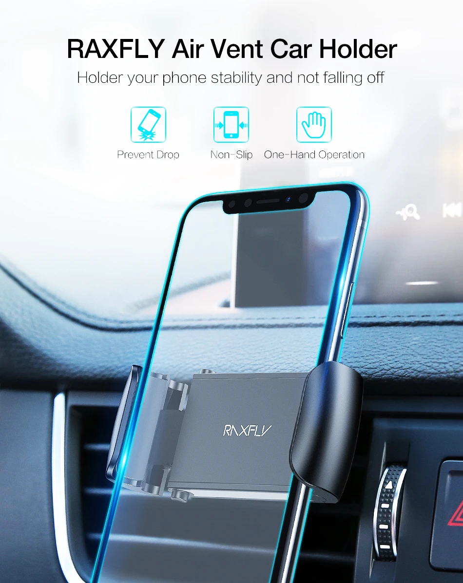  RAXFLY Auto Telefon Halter Air Vent Halterung Für iPhone 6 7 8 11X XS XR Handy Auto Halter stehen F