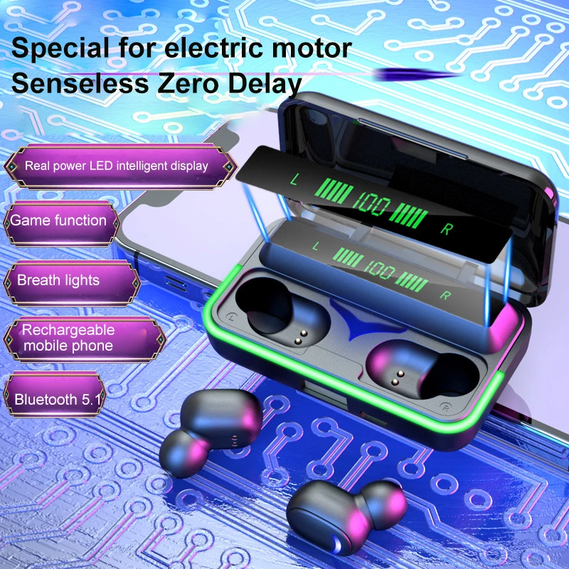 Беспроводные наушники TWS портативные спортивные с зарядным устройством стерео
