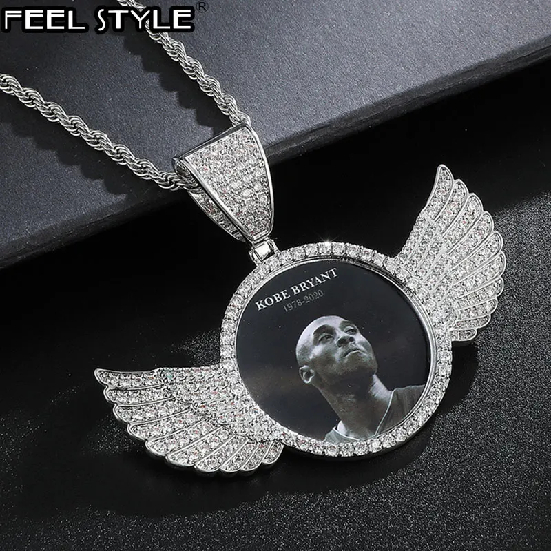 

Hip Hop Custom Made Photo Memory Medallions Solid Iced Out Bling Cubic Zircon Necklace & Pendant For Men Jewelry Tennis Chain