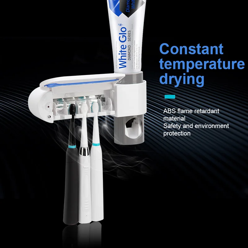 Antibacteria UV Light Ultraviolet Toothbrush Sterilizer Automatic Toothpaste Dispenser ToothBrush Holder bathroom accessories