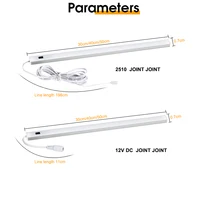 LED ภายใต้ตู้ครัวไฟในร่มตู้เสื้อผ้าห้องนอนตู้เสื้อผ้า Night Light Motion Sensor สมาร์ทโคมไฟ DC 12V 30 /40/50 ซม.โคมไฟ 2