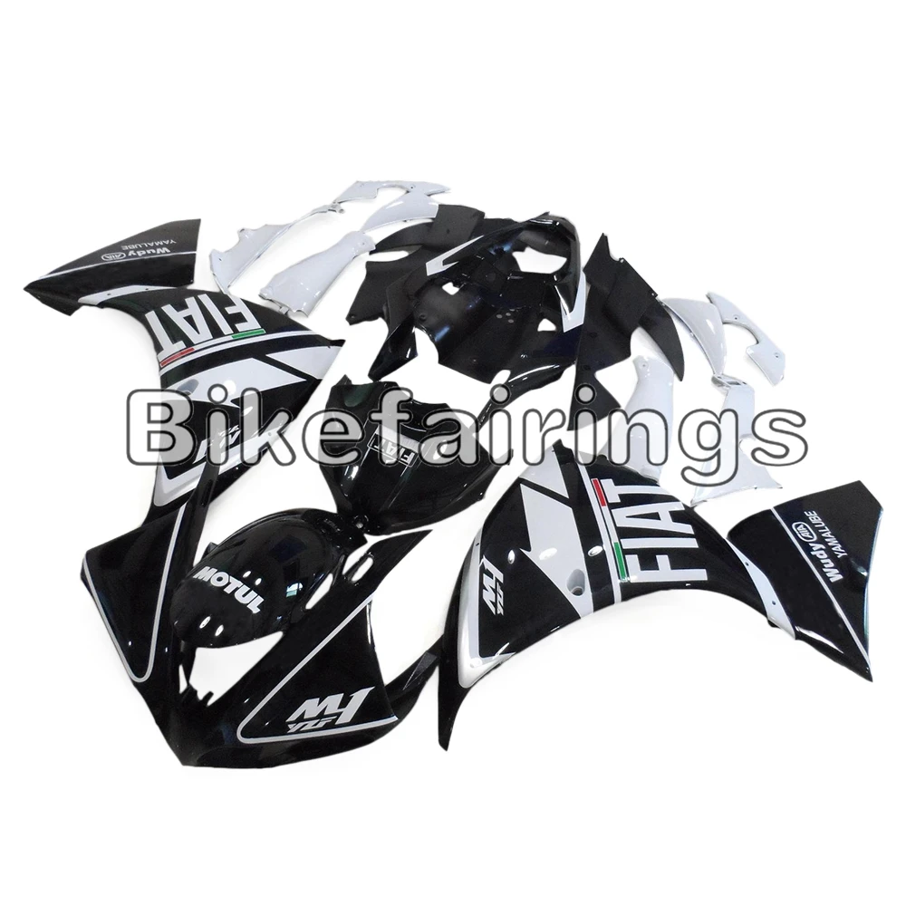 Полный черный белый комплект кузова для Yamaha 2009 2010 2011 YZF1000 R1 09-11 YZF R1 мотоцикл впрыска Пластиковый обтекатель комплект