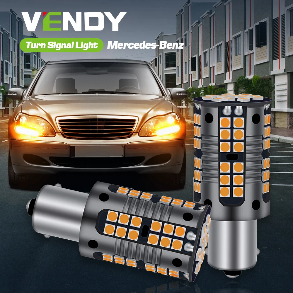 

Светодиодные ламсветильник для указателей поворота Canbus PY21W BAU15S, лампы для Mercedes Benz E, S, M, R, Class W211, W212, S211, S212, W220, C215, W163, W251, V251, 2 шт.