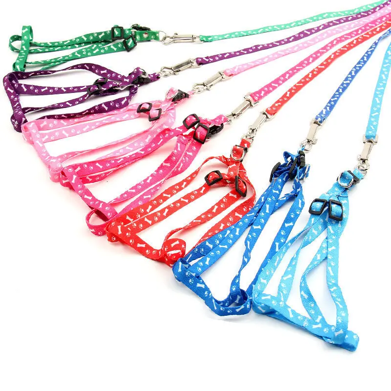 

Pet Leash-Style Applique Chest And Back Hand Holding Rope Colorful Printed Dog Supplies