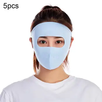 

5Pcs Anti Droplet Dust Proof Sun Protection Pinholes Full Face Coverage Masks