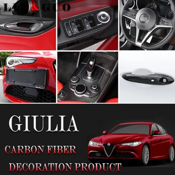 

Full set of High quality carbon fiber Interior modification Accessories case for Alfa Romeo Giulia Car styling