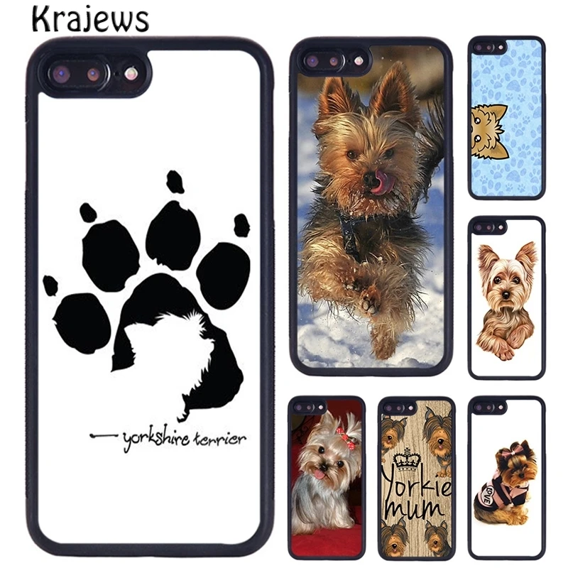 Krajews Yorkshire Terrier Dog Paw Print Phone Case Cover For iPhone 5 6s 7 8 plus X XR XS 11 12 13 pro max Samsung Galaxy S9 S10 | Мобильные