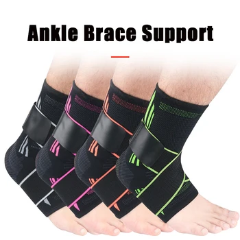 Breien Bandage Sport Enkel Brace Antislip Elastische Warp Enkel Protector Compressie Voetbal Basketbal Voet Ondersteuning Tobillera