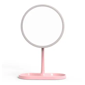 

7-Inch Led Makeup Mirror With Lamp Desktop Touch Dimming Battery Models With Light Mirror With Storage