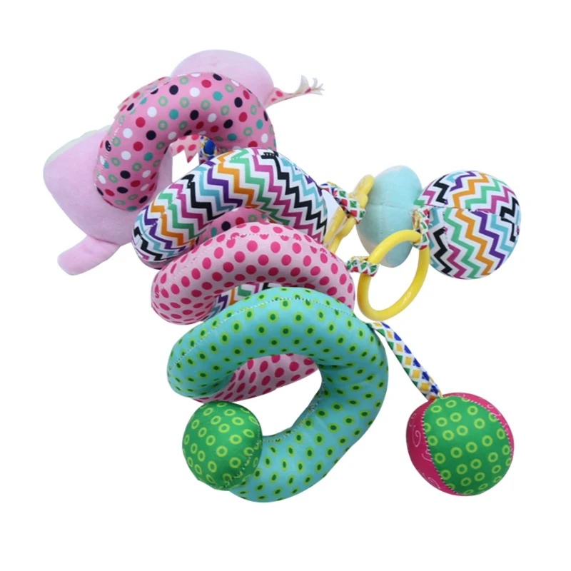 New Baby Stroller Toys Arch Rattles Hanging Cute Plush Animals Bed Around For Baby Education Toy 4