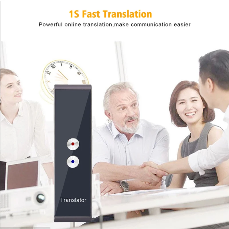 VLAMPO портативный T8 умный голосовой речевой переводчик двусторонний в режиме реального времени 30 многоязычный перевод Bluetooth голосовой переводчик