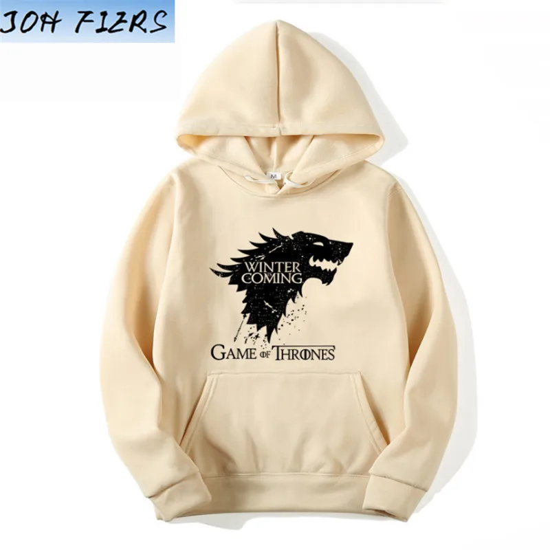 

2019 Trendy Faces Game of Thrones Hooded Mens Hoodies and Sweatshirts Oversized for Autumn with Hip Hop Winter Hoodies Men Brand