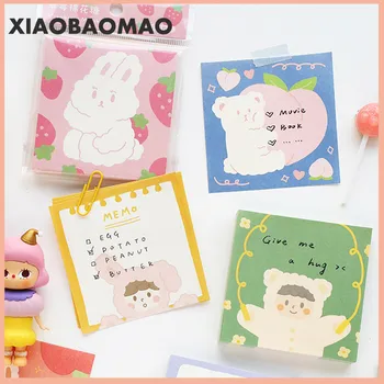 

100 sheets Sticky Notes Cute Cartoon Expression Memo Pad Planner Stickers Memo Paper Kawaii Stationery Office School Supplies