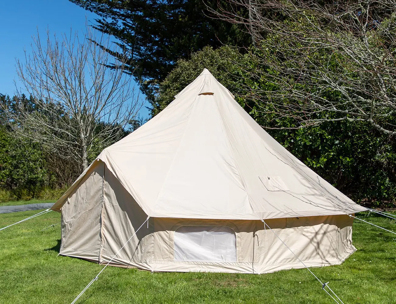 5M Luxury family camping waterproof sibley outdoor glamping 100% cotton canvas bell tent