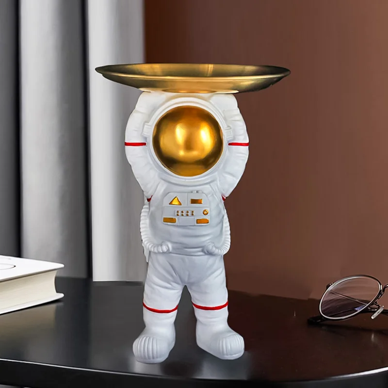 

European Astronaut Key Storage Tray Resin Accessories Home Livingroom Desktop Figurines Decoration Dining Table Sculpture Crafts