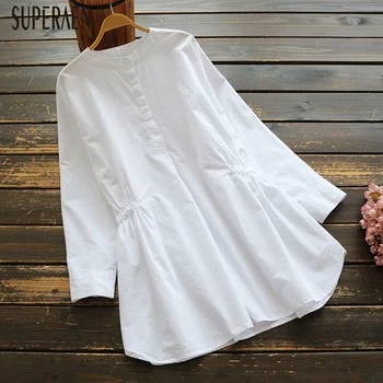 

SuperAen 2020 New Spring Women Shirts Solid Color Wild Cotton Casual Ladies Blouses and Tops Korean-style Women Clothing