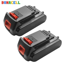 Bonacell 18v/20v 3000mah li-ion bateria recarregável bateria de substituição da ferramenta elétrica para black & decker lb20 lbx20 lbxr20