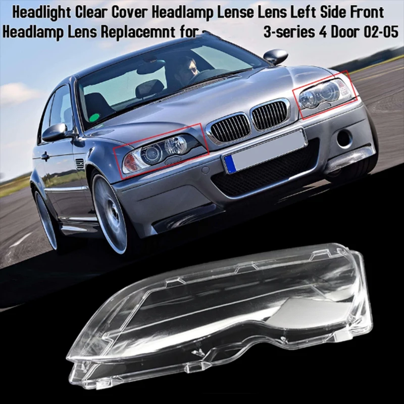 Автомобиль левый свет s передсветильник фара корпус объектива Замена для-BMW E46 4