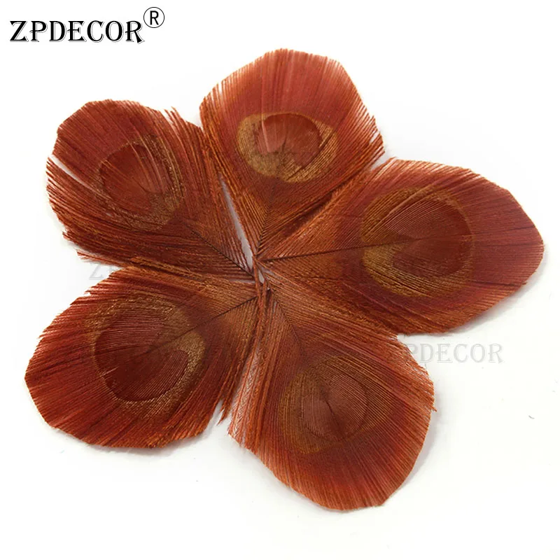 Zpdecor 4-8 см перо павлина для декора - Цвет: Коричневый