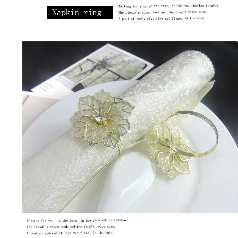 Специальное изысканное кольцо для салфеток со стразами и цветочным дизайном, вечерние кольца для салфеток