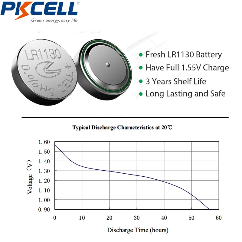 50 шт./5 батарейки для карт PKCELL Cell 1 5 V AG10 Щелочная батарейка кнопка 389 LR54 SR54 SR1130W 189