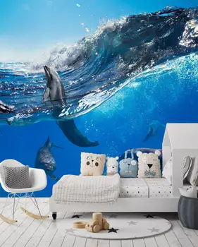

[Self-Adhesive] 3D Swimming In The Sea 968596 Wall Paper mural Wall Print Decal Wall Murals