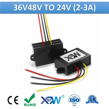 

30-60volts to 24volts DC DC Converter 36v 48v to 24v Buck Regulator 2A 3A Step Down 24v DC Voltage Reducer For Truck