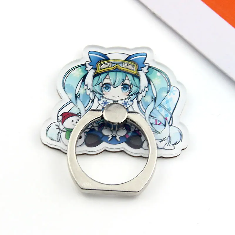Универсальный держатель для телефона Hatsune Miku, 1 шт., подставка на 360 градусов, акриловый наперсток для мобильного телефона, поддержка фигурок, игрушки