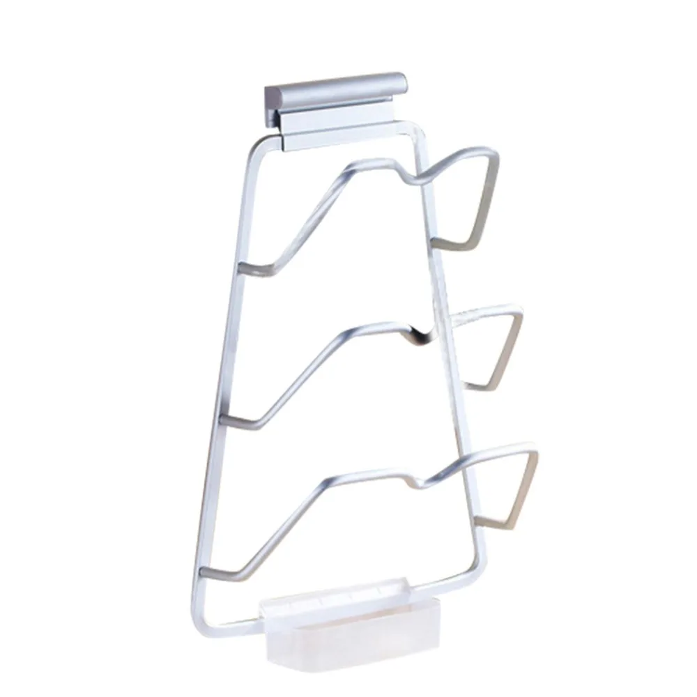 Wall-Mount Spoon Holder Cupboard Saucepan Pan Pot Lid Holder Fresh Tool Storage Rack stojak na pokrywki (5)