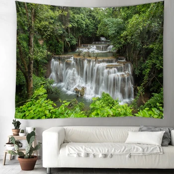 

Beautiful waterfall landscape printing big wall tapestry cheap hippie wall hangings bohemian wall tapestry mandala wall hangings