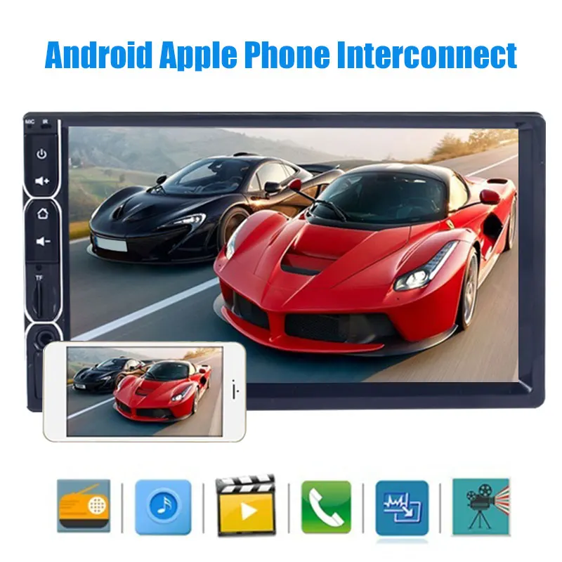 2 Din 7 &quotАвторадио для iPhone Android HD сенсорный экран Bluetooth автомобильный MP5 плеер
