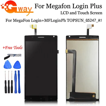 

For Megafon login plus LCD Display Touch screen Digitizer assembly For MegaFon Login+MFLoginPh TOPSUN_G5247_A1 LCD Smartphone