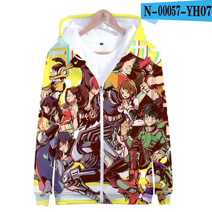 Толстовка на молнии с 3D-принтом «Мой герой» для мужчин/женщин/детей izku midoriya shouto todoroki boku no hero Academy; толстовки на молнии для костюмированной вечеринки