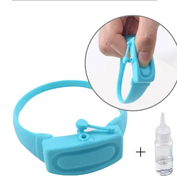 

New Hand Sanitizer Disinfectant Sub-packing Silicone Bracelet Wristband Hand Dispenser Wearable Hand Sanitizer Dispenser Pumps