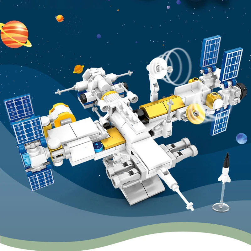 2021 Ideas Creator International Space Station Building Blocks Kit Bricks Classic Movie Model Kids Toys Boys Toy Children Gift