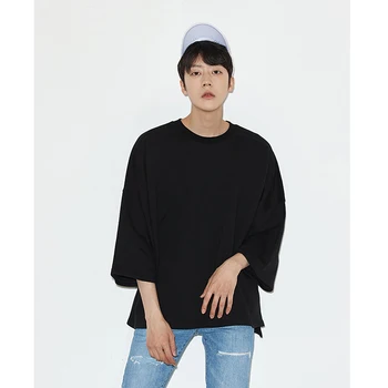 

Yao Si Fengyuan leader half sleeve T-shirt loose dark fashion male summer 5-point short sleeve Japanese