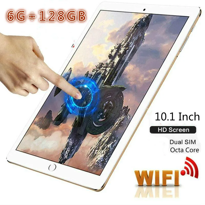 Tableta PC Android 2020 de 10,1 pulgadas para niños, Regalos especiales de Navidad y Año Nuevo, 10 núcleos, 6G + 8,0 GB, tarjetas SIM duales, 4G, 128
