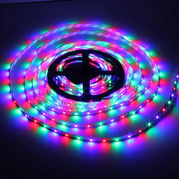

5M RGB 3528 12V 300 LED SMD Flexible Light Strip Lamp+44 key IR Remote Controller Flexible LED Tape Ribbon Sheds & Storage#25