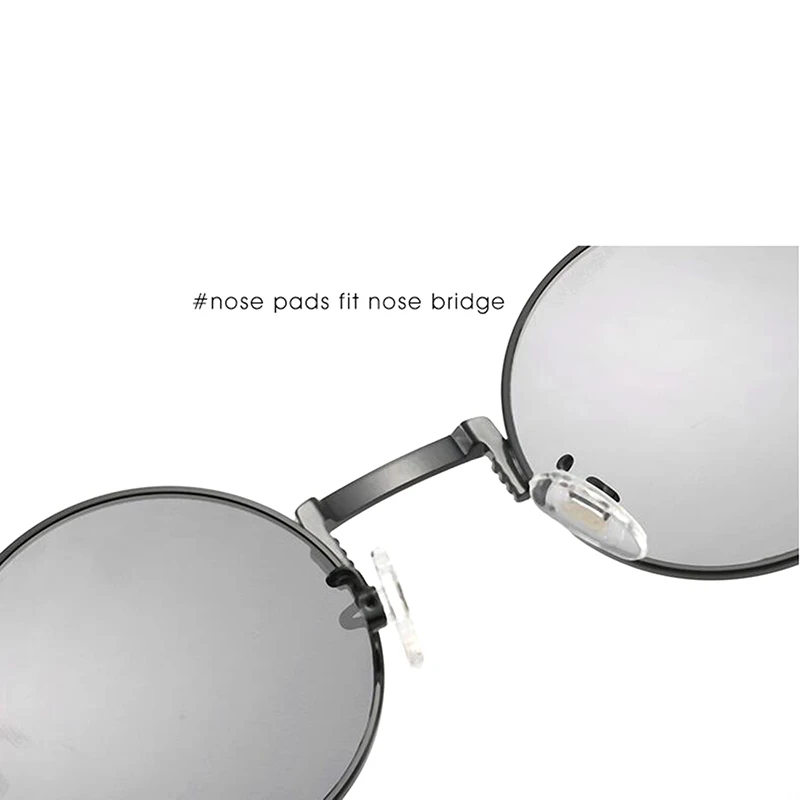 MAXJULI Steampunk Round Sunglasses for Men Women Alloy Eyeglasses Circle Shape Brand Designer Sun glasses Mirror UV_voghion.com