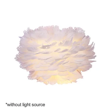 

E27 Hotel European Style Art LED Wall Light Home Decor Bedroom Bedside Bathroom Living Room TV Background Feather Lampshade 12W