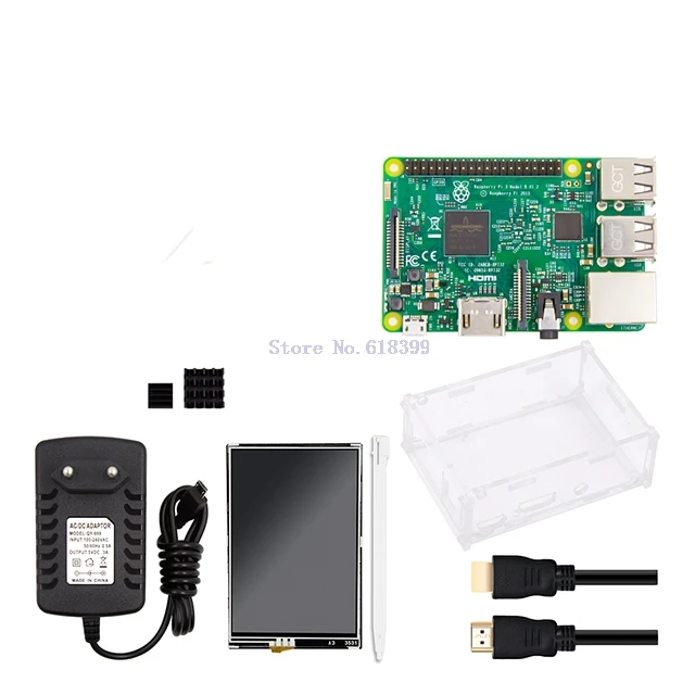 

A2-- For Raspberry Pi 3 Model B Touch Screen Starter Kit include 3.5 inch For Raspberry Pi LCD Acrylic Case + 5V 3A Usb Charger