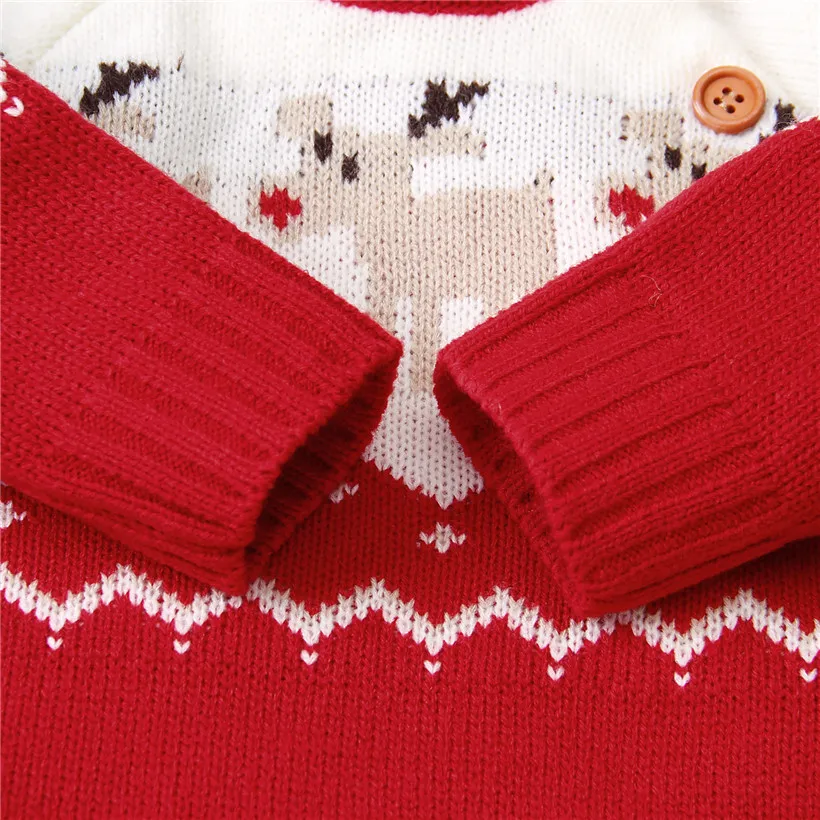 Рождественский свитер для новорожденных вязаная одежда для малышей свитера для маленьких мальчиков кардиган с оленями для девочек свитер для маленьких мальчиков детский трикотажный джемпер