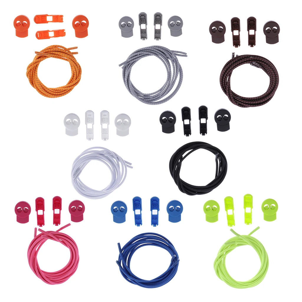 Stretching Lock lace Elastic Shoelaces Easy Lock Laces No Tie Triathlon Running Jogging Reflective  Shoe Lace