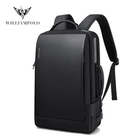 WILLIAMPOLO Backpack For Teenagers Fashion Microfiber Fit 17.3 Laptop Luxury Backpack For Boys School Bags Black PL207208 1