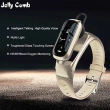 Jelly Comb inteligentny zegarek Bluetooth słuchawki 2 w 1 Bluetooth 5.0 Chip IP67 wodoodporny Sport SmartWatch dla IOS Android Call Dial