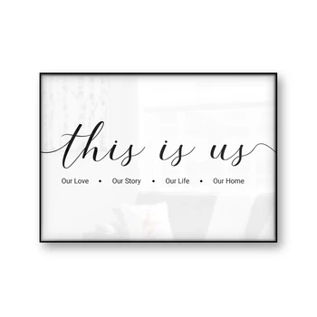 

Bedroom Poster Our Love Our Story Our Life Our Home Black and White Canvas Prints Modern Wall Art Pictures Canvas Painting Decor