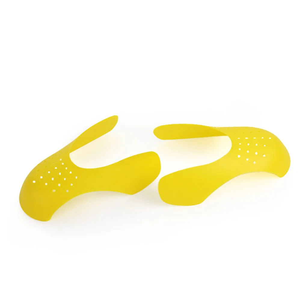 1 пара, держащая практичный формирователь кроссовок, щит, расширитель обуви, носилки, носок, крышка, поддержка моющийся противосминаемый универсальная защита - Цвет: Yellow L