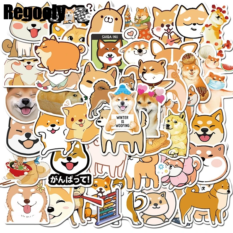 50pcs Animals Dogs doge Siberian Husky corgi Children Stickers Skateboard Guitar Suitcase Waterproof scrapbooking Kids Graffiti | Украшения