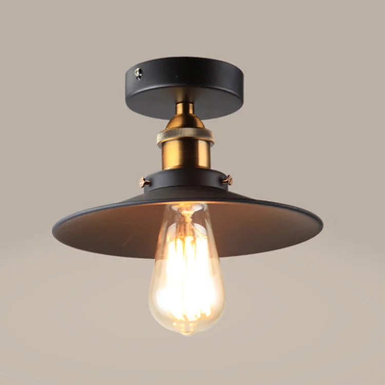 

American-Style Village Iron Art Ceiling Loft Industrial Style Retro Restaurant Creative Balcony Corridor Library Aisle Lights